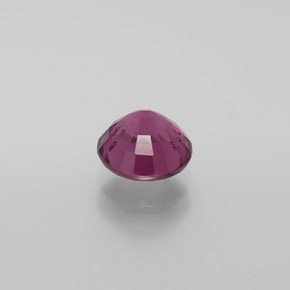 Granada rodolita vermelho natural 1,21ct, corte redondo, VS
