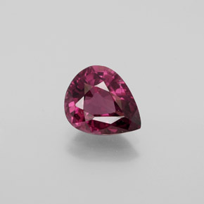 Granada rodolita roxo natural 2,14ct, formato de pêra, VS