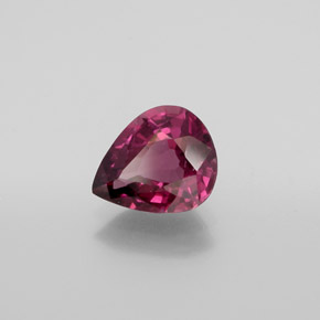 Granada rodolita roxo natural 2,14ct, formato de pêra, VS