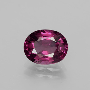 Granada rodolita vermelho natural 2,10ct, corte oval, VS