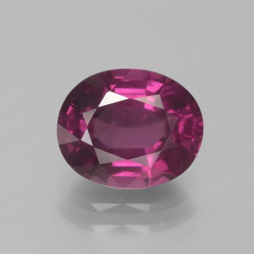 Granada rodolita roxo natural 2,70ct, corte oval, VS