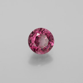 Rodolita Granada framboesa vermelha Natural 1.34ct, Corte Redondo, VS