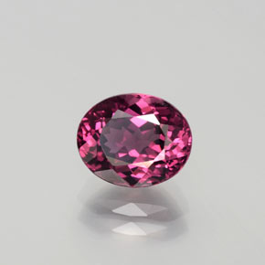 Granada rodolita vermelho natural 2,36ct, corte oval, VVS-VS