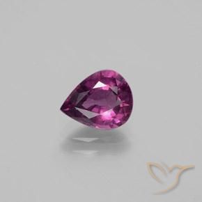 1.59ct Natural Roxo profundo rodolita granada, Formato de pêra, VS