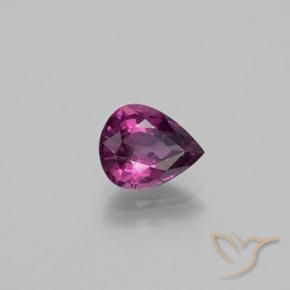 rodolita granada Roxo profundo Natural 1.59ct, Formato de pêra, VS
