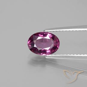 1.50ct Natural Roxo profundo rodolita granada, oval, VS