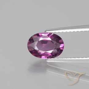 1.38ct Natural roxo médio rodolita granada, oval, VS