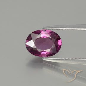 1.65ct Natural Roxo profundo rodolita granada, oval, VS