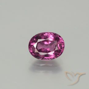 1.48ct Natural Roxo profundo rodolita granada, oval, VS