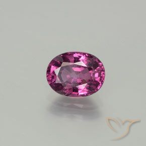 rodolita granada Roxo profundo Natural 1.48ct, oval, VS