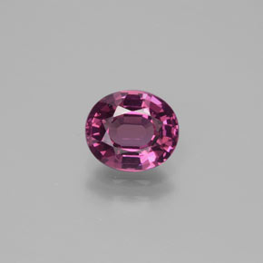 Rodolita Granada Roxo médio-escuro Natural 1.71ct, Corte Oval, VVS-VS