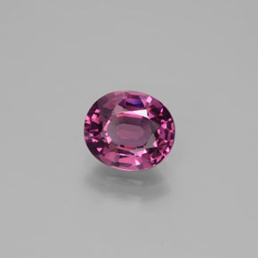 Rodolita Granada Roxo médio-escuro Natural 1.71ct, Corte Oval, VVS-VS