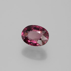 Rodolita Granada framboesa vermelha Natural 1.77ct, Corte Oval, VVS-VS
