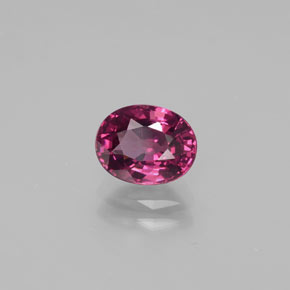 Granada rodolita vermelho natural 1,77ct, corte oval, VS