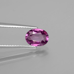 Rodolita Granada framboesa vermelha Natural 1.18ct, Corte Oval, VS