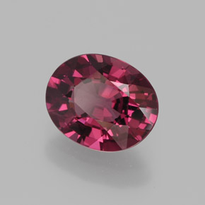 Granada rodolita vermelho natural 2,05ct, corte oval, VVS-VS