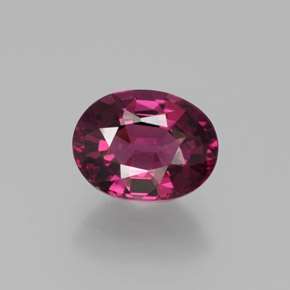 Granada rodolita vermelho natural 1,82ct, corte oval, VVS-VS