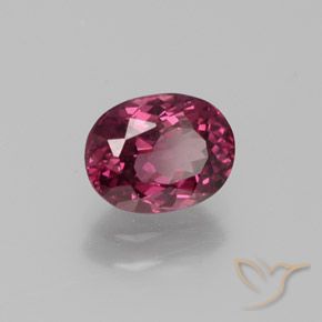 Rodolita Granada Magenta Profundo Natural 1.43ct, Corte Oval, VS