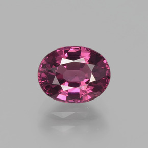 Granada rodolita roxo natural 1,62ct, corte oval, VS-SI