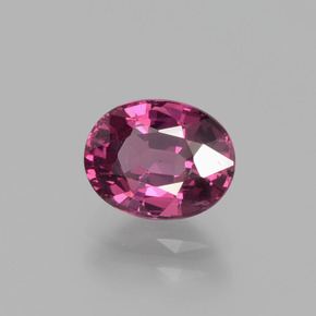 Granada rodolita roxo natural 1,62ct, corte oval, VS-SI