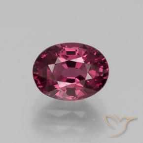 Granada rodolita roxo natural 1,64ct, corte oval, VS