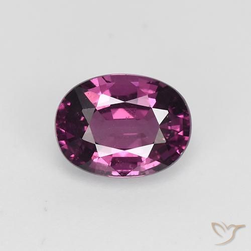 1.41ct Natural Roxo profundo rodolita granada, oval, VS