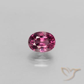 Rodolita Granada Roxo Intenso Natural 1.42ct, Corte Oval, VVS-VS