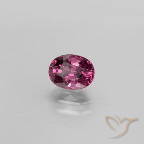 Rodolita Granada Roxo Intenso Natural 1.42ct, Corte Oval, VVS-VS