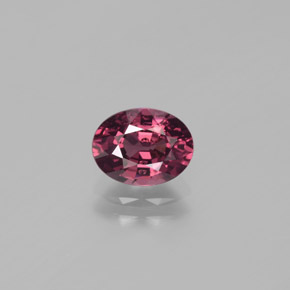 Granada rodolita roxo natural 1,49ct, corte oval, VS