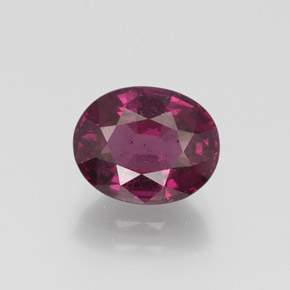 Rodolita Granada framboesa vermelha Natural 3.53ct, Corte Oval, VS-SI