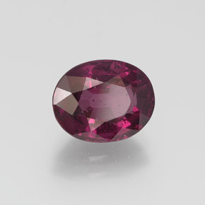 Rodolita Granada framboesa vermelha Natural 3.53ct, Corte Oval, VS-SI