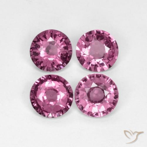 2.19ctw Natural Roxo médio-escuro rodolita granada, Redondo, VS