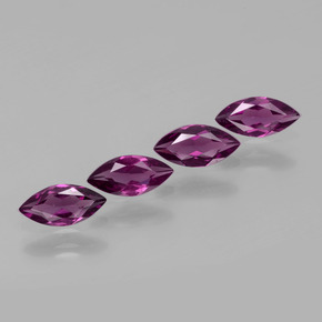 Pedras preciosas de granada rodolita vermelho natural de  ct, marquise, VS
