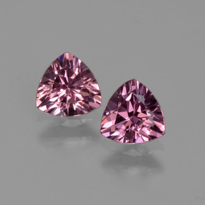 Pedras preciosas de granada rodolita rosa natural de  ct, trillion, VVS-VS