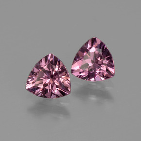 Pedras preciosas de granada rodolita rosa natural de  ct, trillion, VVS-VS