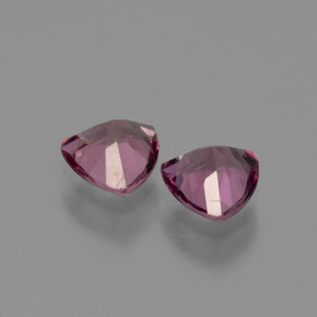 Pedras preciosas de granada rodolita rosa natural de  ct, trillion, VVS-VS