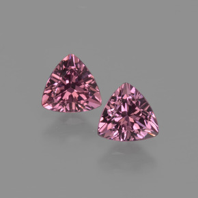 Pedras preciosas de granada rodolita rosa natural de  ct, trillion, VS