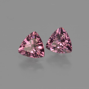 Pedras preciosas de granada rodolita rosa natural de  ct, trillion, VS