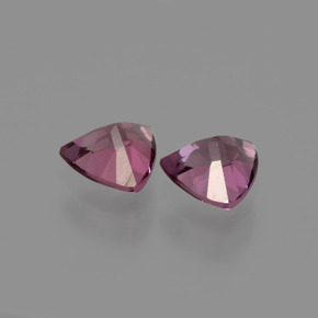 Pedras preciosas de granada rodolita rosa natural de  ct, trillion, VS