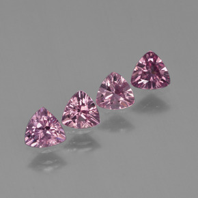 Pedras preciosas de granada rodolita rosa natural de  ct, trillion, VS