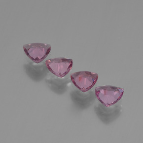 Pedras preciosas de granada rodolita rosa natural de  ct, trillion, VS