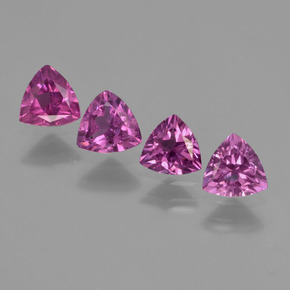 Pedras preciosas de granada rodolita vermelho natural de  ct, trillion, VS