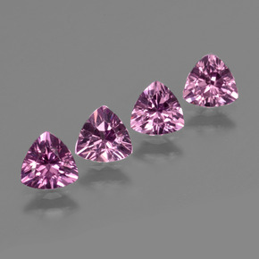 Pedras preciosas de granada rodolita rosa natural de  ct, trillion, VS