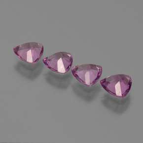 Pedras preciosas de granada rodolita rosa natural de  ct, trillion, VS