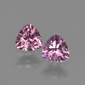 Pedras preciosas de granada rodolita rosa natural de  ct, trillion, VS