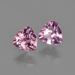 Pedras preciosas de granada rodolita rosa natural de  ct, trillion, VS