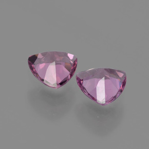 Pedras preciosas de granada rodolita rosa natural de  ct, trillion, VS