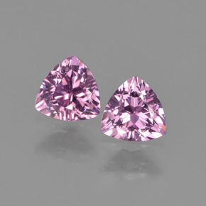 Pedras preciosas de granada rodolita rosa natural de  ct, trillion, VVS