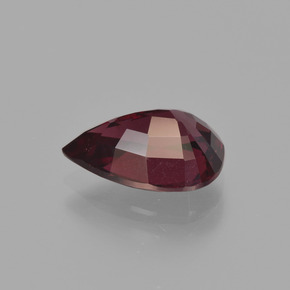 Granada rodolita vermelho natural 2,60ct, formato de pêra, VS