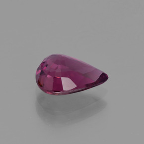 Granada rodolita vermelho natural 1,49ct, formato de pêra, VVS-VS